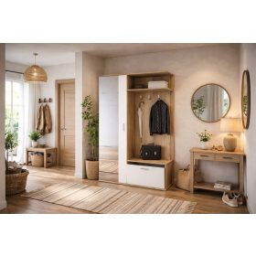 Alexa Előszoba Bútor Sonoma - Fehér 