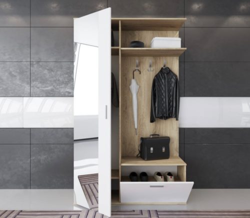 Alexa Előszoba Bútor Sonoma - Fehér 