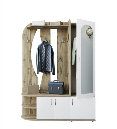 Rozália Előszoba Bútor Dakota tölgy Fehér 