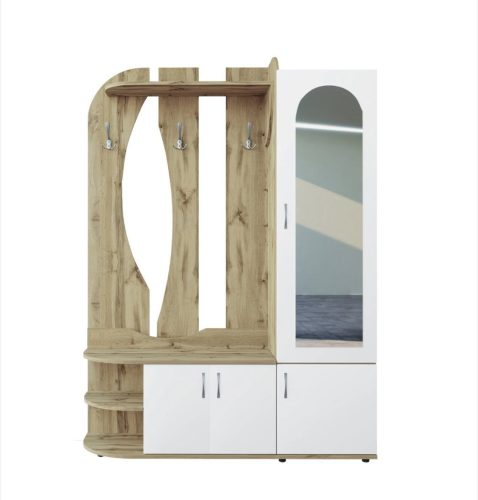 Rozália Előszoba Bútor Dakota tölgy Fehér 