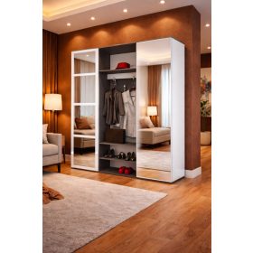 Lili Tolóajtós előszoba Grafit - Fényes Fehér 