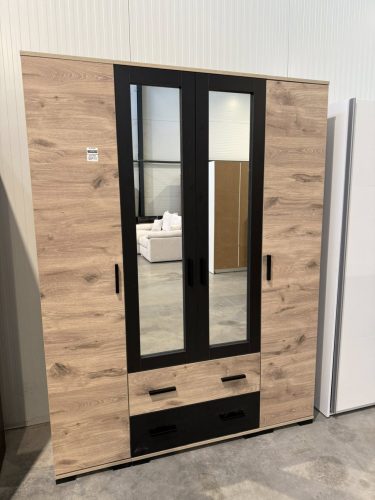 Nápoly 160 cm-es Gradrób Canyon Tölgy - Fekete 