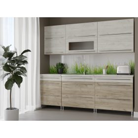 Gréta Konyhabútor (Szürke Kraft - Fehér Kraft)