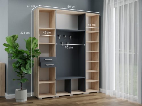 Köln Előszoba Sonoma - Antracit 