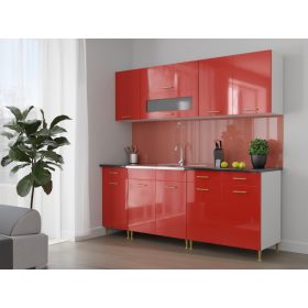 Luca Magasfényű Konyhabútor Piros 