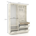 Csengő Előszoba Fehér Kraft - Szürke Kraft 