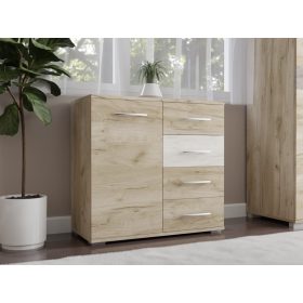 Budapest Komód Szürke Kraft - Fehér Kraft 