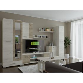 Liza 340 cm-es Nappali Fehér Kraft - Szürke Kraft 