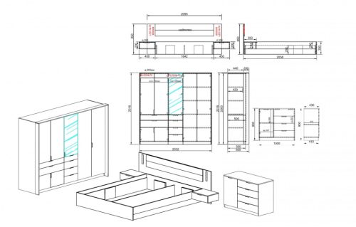 Belmont Hálószoba Szett 