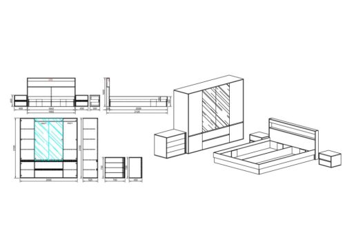 Heléna Hálószoba Szett 