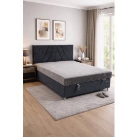 Korfu Franciaaágy Antracit 160x200 cm 