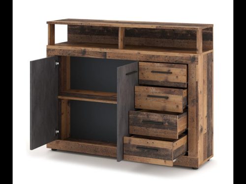 Luna Midi A Komód Old Style Tölgy - Grafit 