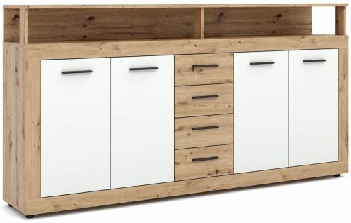 Luna XXL Komód  Sonoma Tölgy - Fehér