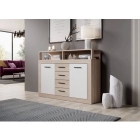 Luna Midi B Komód Sonoma Tölgy - Fehér