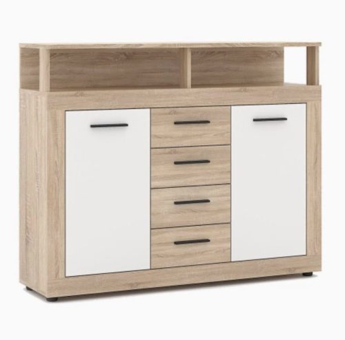 Luna Midi B Komód Sonoma Tölgy - Fehér