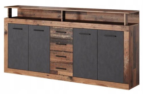 Luna XXL Komód Old Style Tölgy - Grafit 