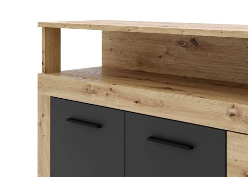 Luna XXL Komód Artisian Tölgy - Grafit