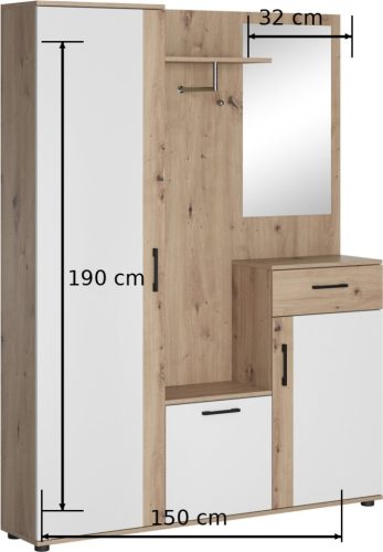 Trió Előszoba Artisan - Fehér