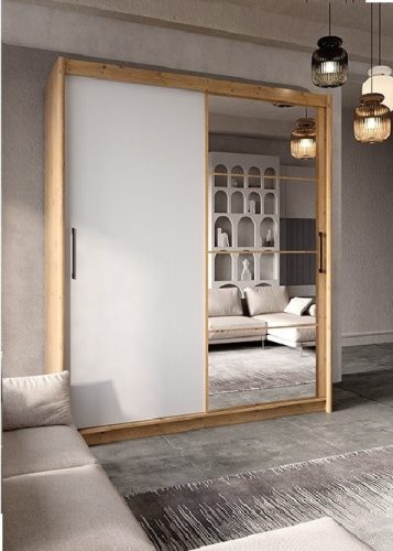 Diego Tolóajtós Gardrób Artisan – Fehér 